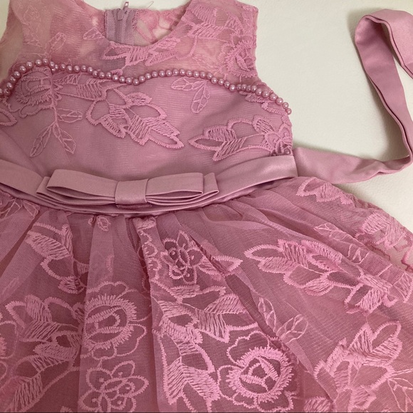 Luxury Embroidered Pearl Princess Girl Dress - Picture 8 of 11